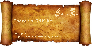 Csendes Réka névjegykártya